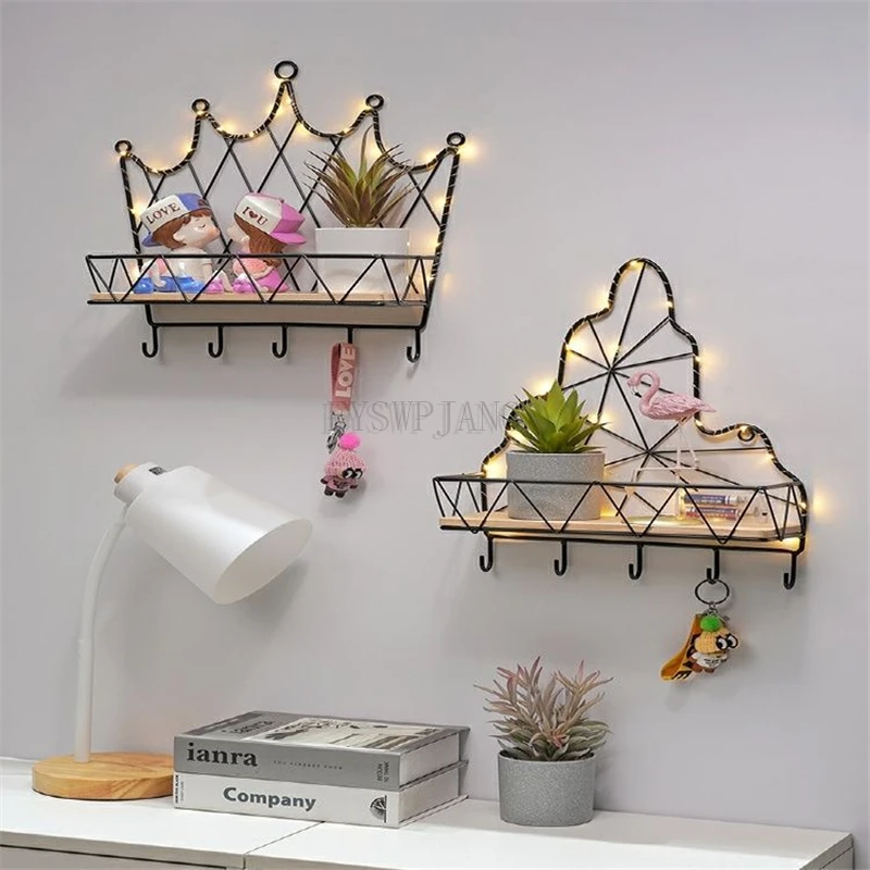 Punch-Free Eingang Schlüssel Haken Wand Dekoration Haartrockner Platzierung Rack Tragbare Zeitungs Rack Wand Hängen Wand Dekoration