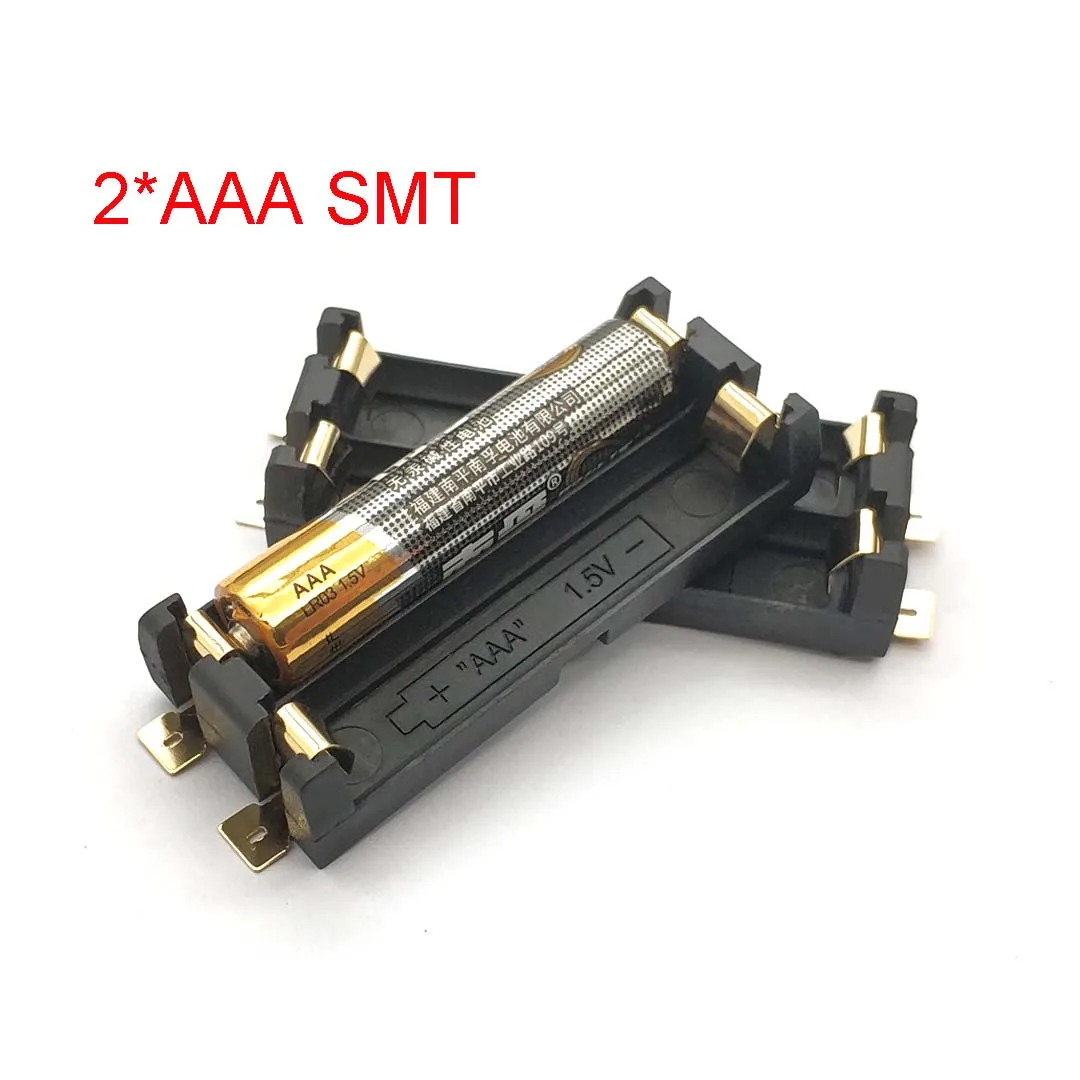 2 AAA-Batteriehalter SMD SMT Hochwertiger Batteriekasten mit Bronzestiften TBH-3A-2A-SMT Image