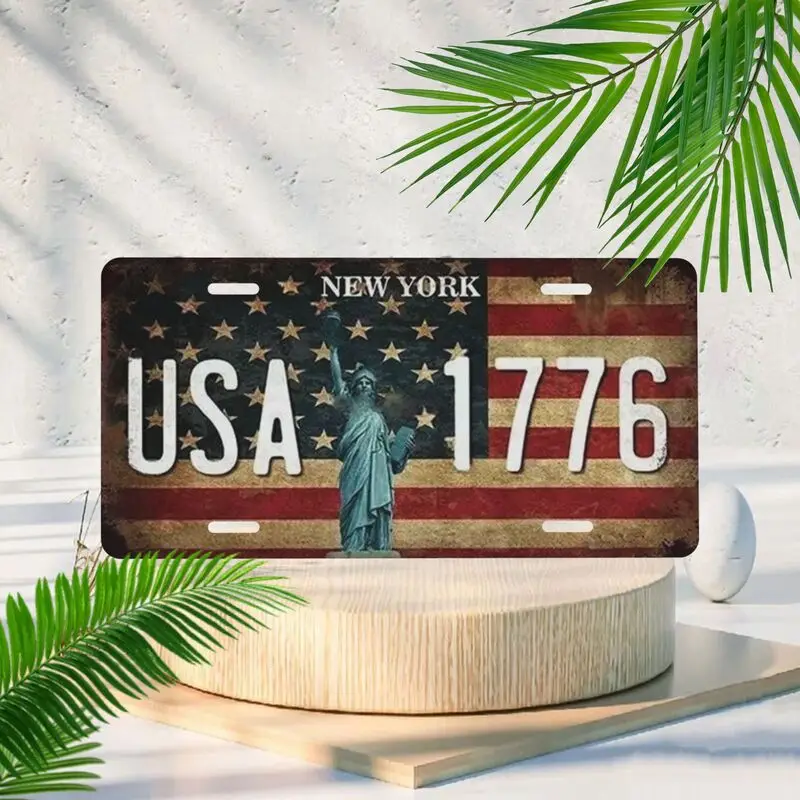 Vintage „NEW YORK“ „USA“ „1776“ Dekoration Nummernschild Auto Nummernschild Home Coffee Shop Restaurant Dekoration Image