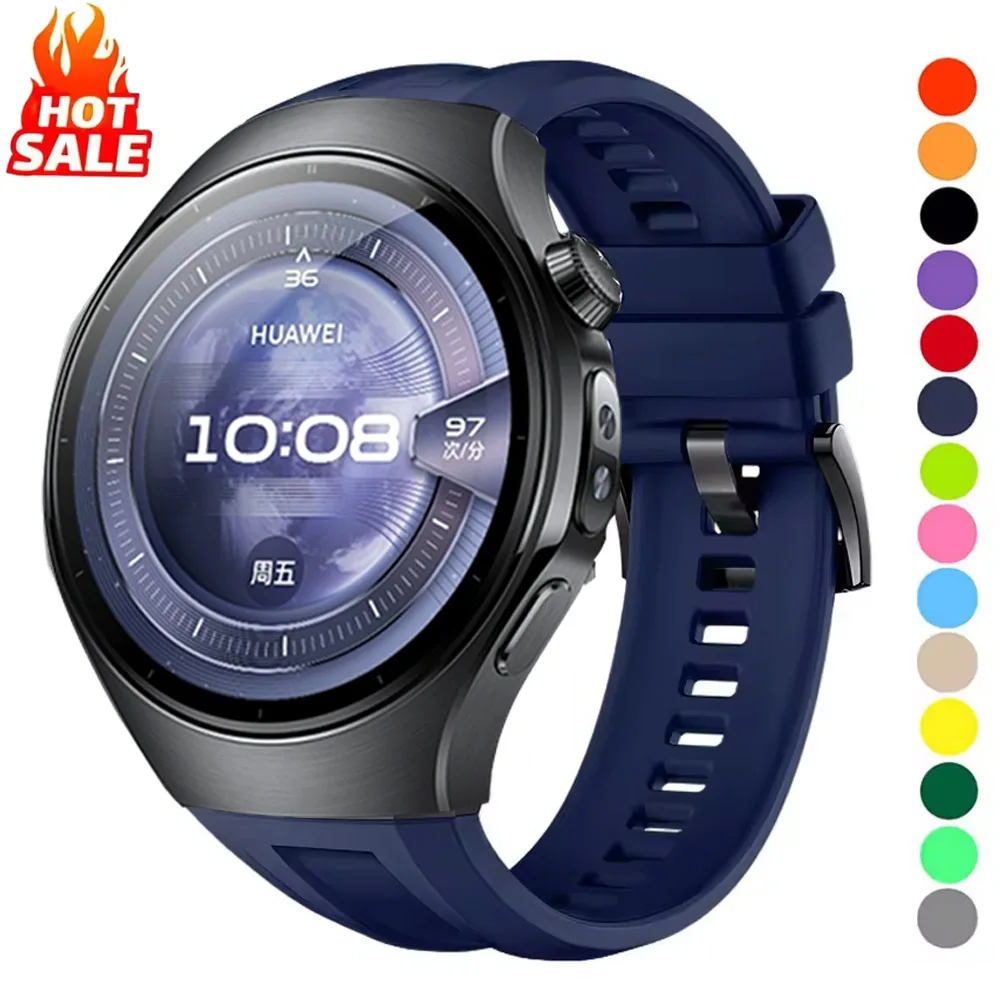 22 mm Silikonband für Huawei Watch 5 46 mm Sportarmband Zubehör Band für Huawei GT5 Pro GT4 GT3 Pro GT2E 46 mm Armband Image