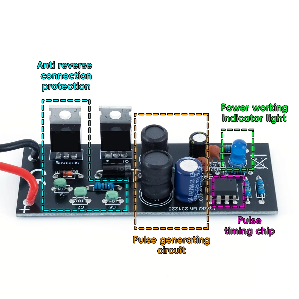12-V-Blei-Säure-Batterie-Desulfator mit umgekehrtem POL-Schutz, Batterielebensdauer-Extender (schwarz, 400 Ah) Image