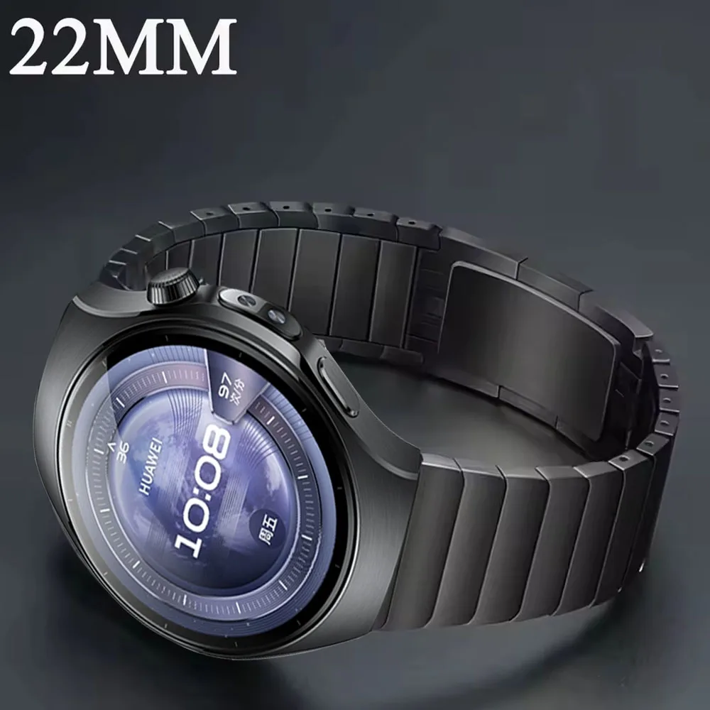 22 mm Edelstahlband für Huawei Watch 5/GT5 Pro/GT5/GT4 3 2 46 mm Metallarmband für Huawei Watch GT2E/GT2 Pro/Honor GS4 3 3i Image