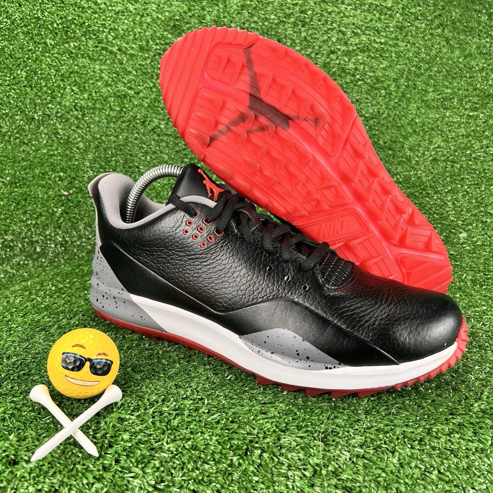 Nike Shoes | Air Jordan Golf Shoes Men's 8 Adg 3 Black Gray Athletic Low Sneakers Cw7242-001 | Color: Black/Gray | Size: 8