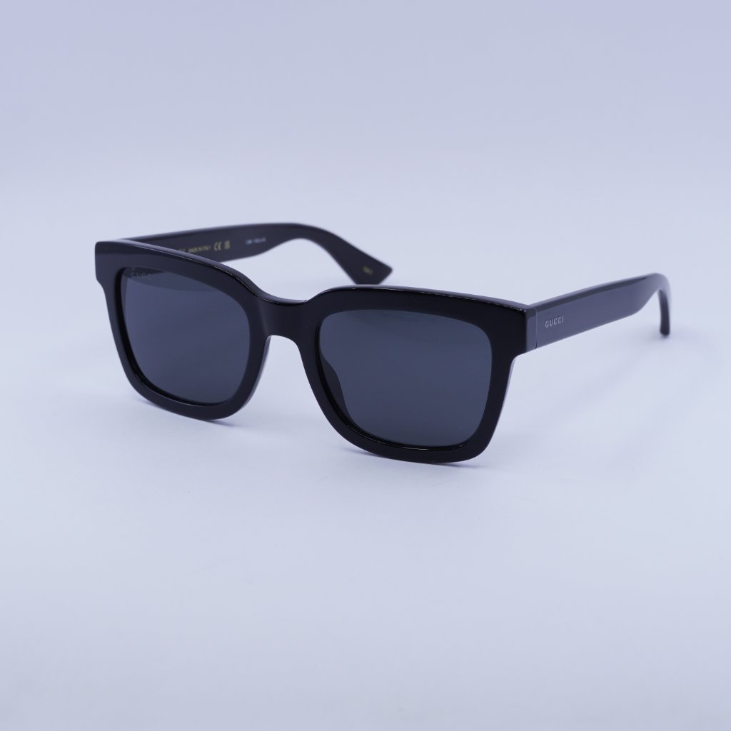 Gucci Accessories | Gucci Gg0001sn 001 Sunglasses Black Square Frame, Grey Lenses | Color: Black/Gray | Size: 52 - 21 - 145