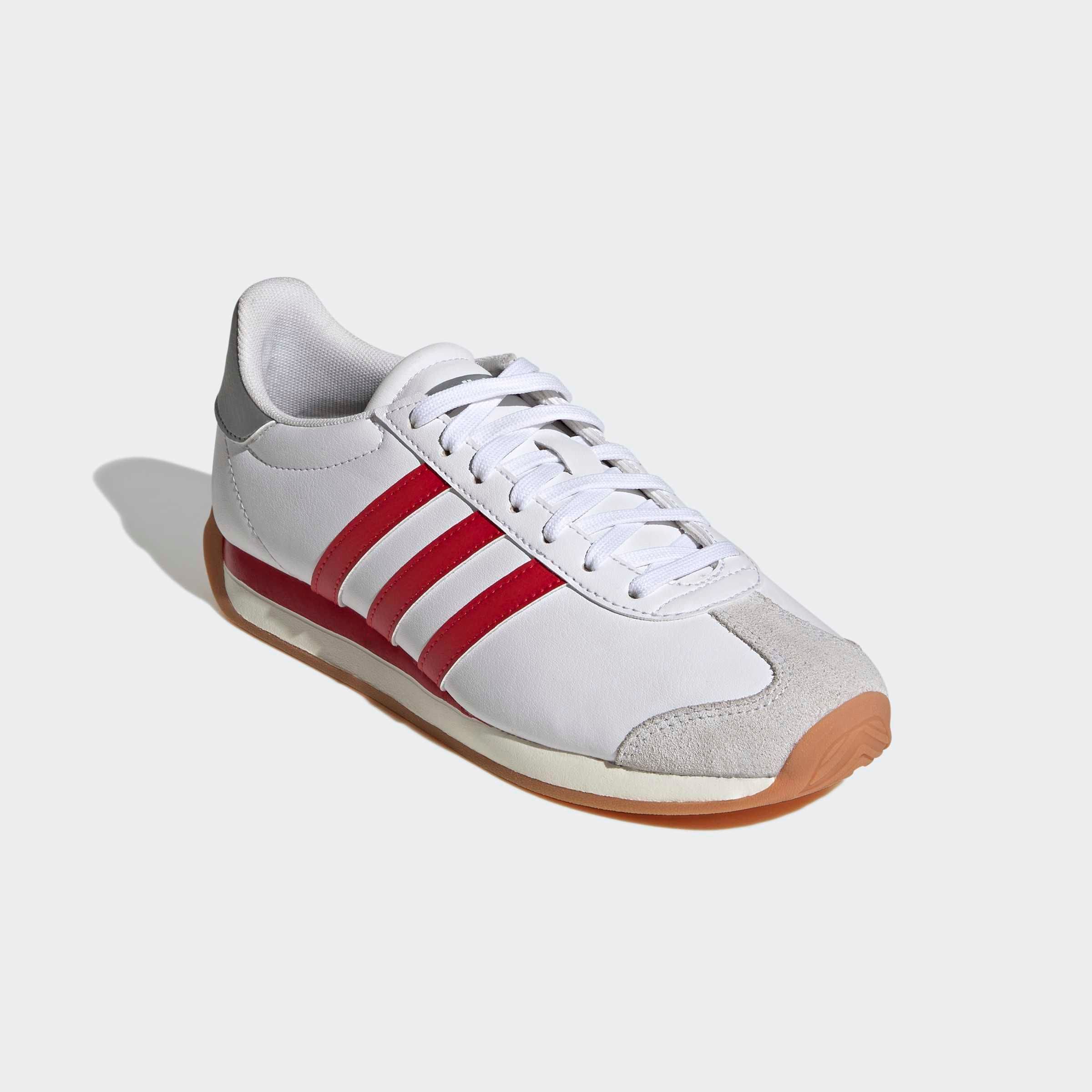 Sneaker ADIDAS SPORTSWEAR "RUNVISTA HALO", Damen, Gr. 39, cloud weiß, better scarlet, matte silber, Leder, Synthetik, Schuhe Sneaker