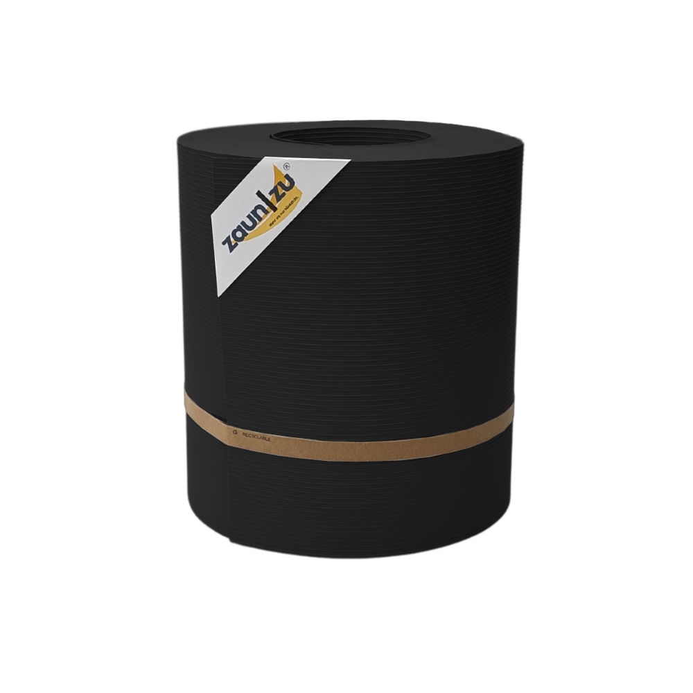 zaun|zu® Sichtschutz Rille Maxi Rolle für Doppelstabmatten 24cm hoch Schwarz 26m Image