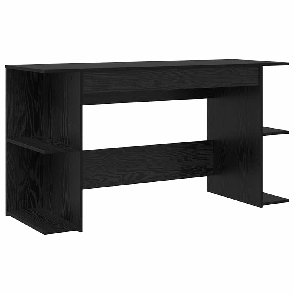 vidaXL Schreibtisch mit Regal Schwarz Eichen-Optik 140 x 50 x 75 cm Image