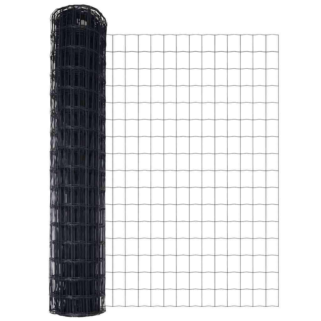 vidaXL Eurozaun Grau 1,4 x 10 m PVC-beschichtetes Eisen Image