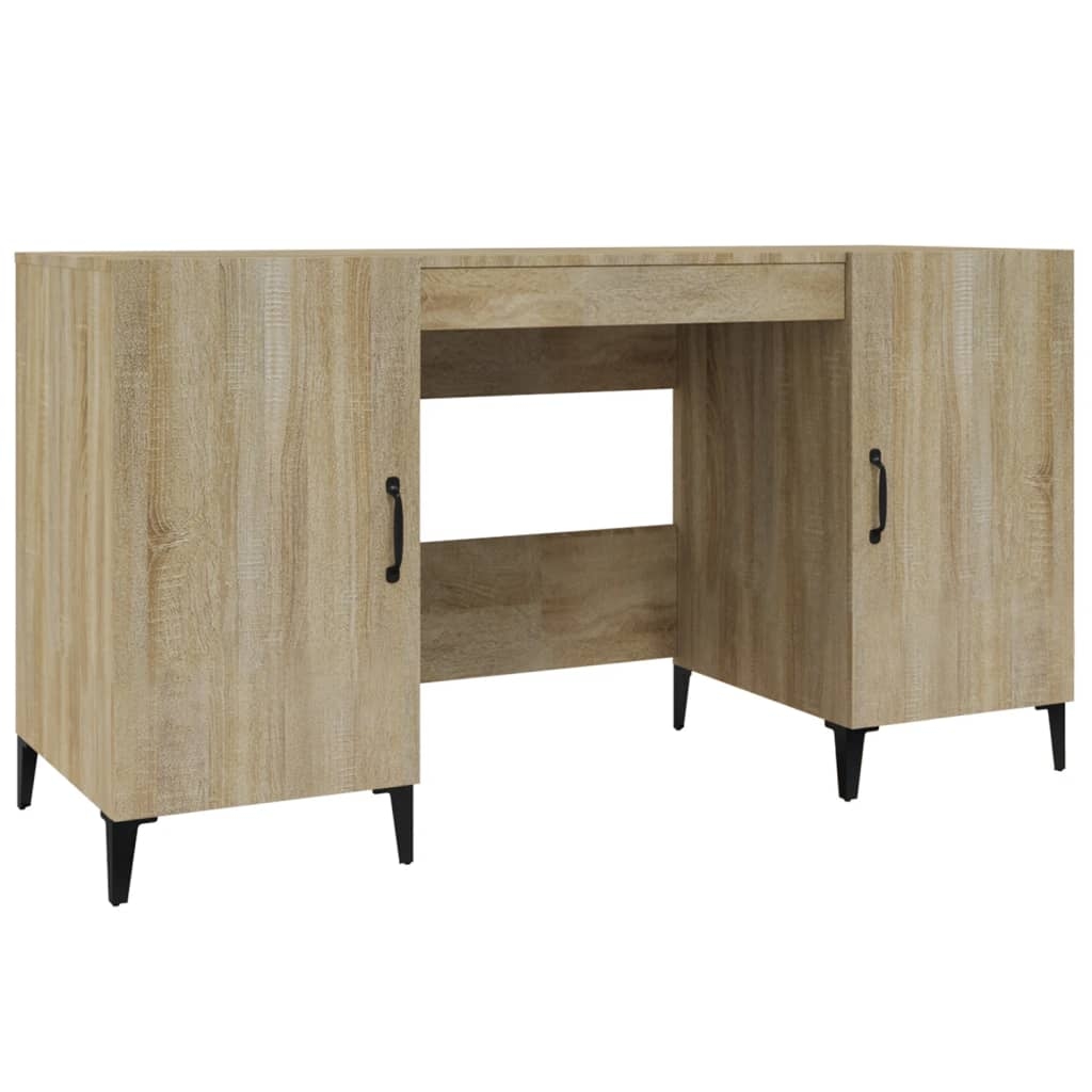vidaXL Schreibtisch Sonoma-Eiche 140x50x75 cm Holzwerkstoff Image