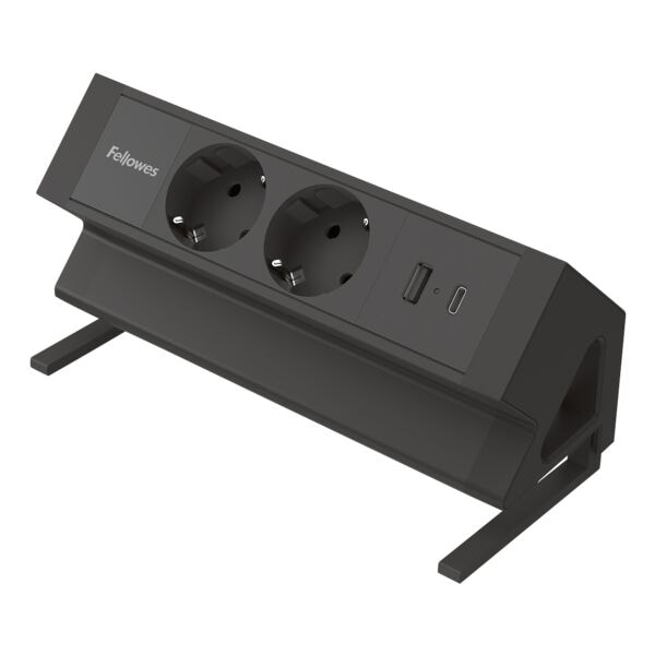 Fellowes 2-fach Desktop-Powermodul »POWER DESK 2 TYPE F« schwarz, 19.64x9.7x11 cm Image