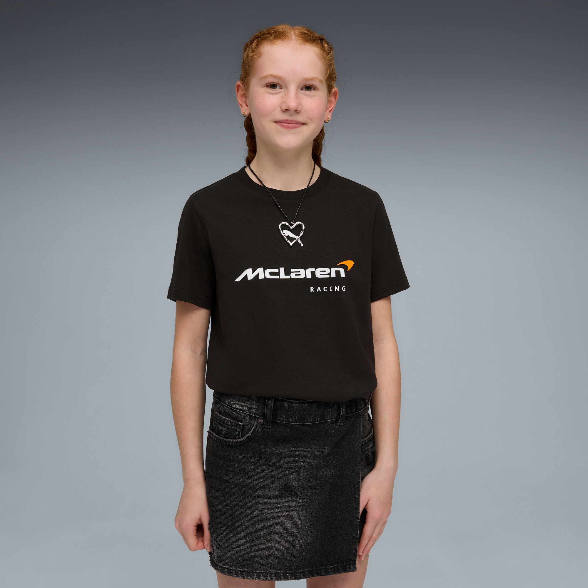 McLaren T-Shirt mit großem Logo – Schwarz – Kinder Image