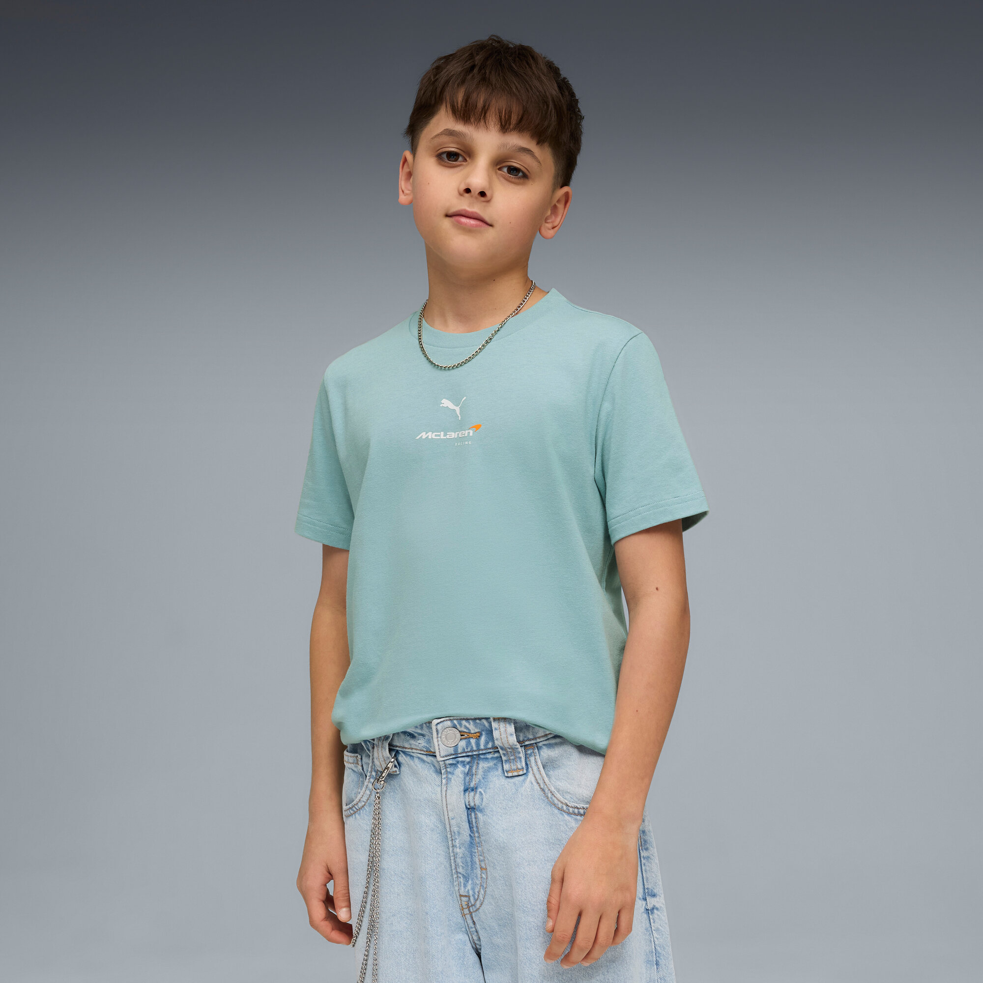 McLaren kleines Logo T-Shirt – Blau – Kinder Image