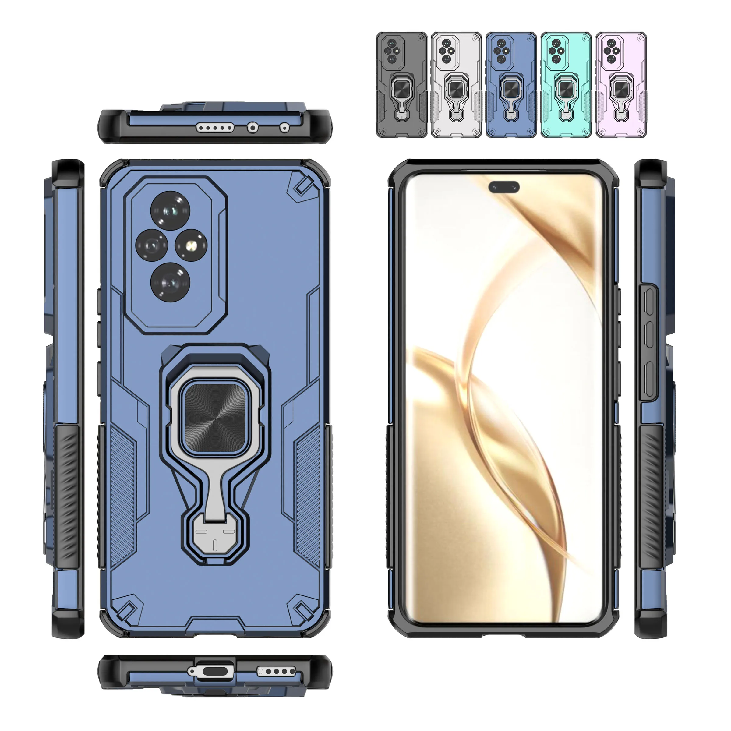 Ständer Telefon Fall Für Honor 200 Abdeckung Mit Ring Magnetische Halterung Shell Fundas Coque Image