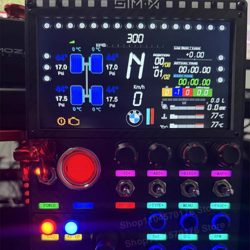 SIMX 7-Zoll PC Racing Simulator Steuerbox RGB Instrument Zentrale Steuerbox PRO Version für Logitech G29 MOZA Thrustmaster Image