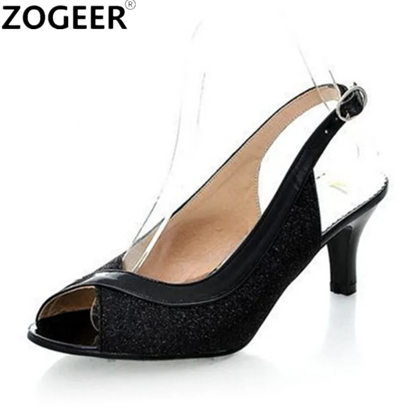 Sommer-Damensandalen, modisch, lässig, Med-Heels, Flip-Flops, offene Spitze, Schwarz, Silber, Gold, Blau, Damen-Sandale, große Größe 45, Party-Schuhe