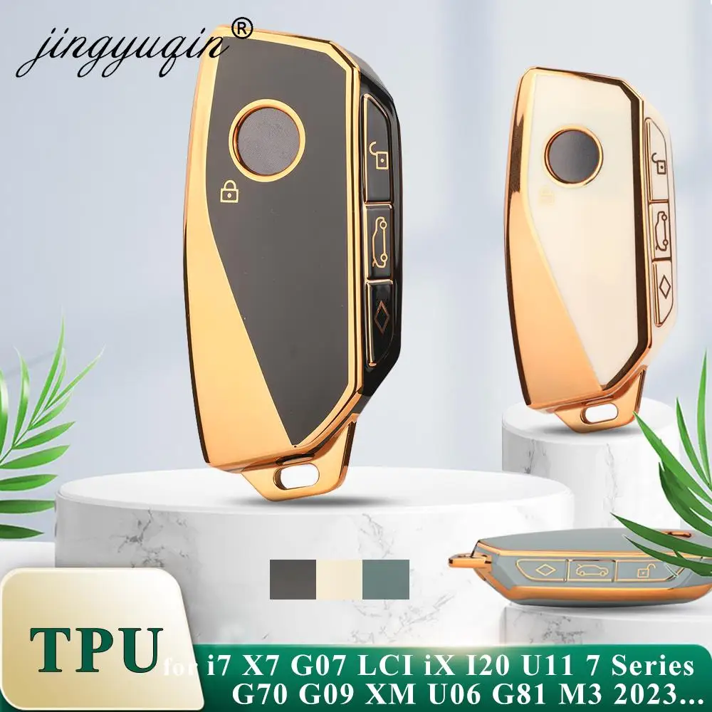 Jingyuqin neue TPU Auto Remote Key Case Cover Shell für BMW X7 G07 BMW 7er Serie ix xm i7 Energie schutz halter Autofob Image