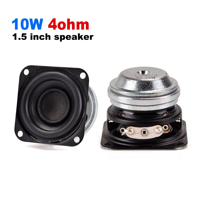 2 Stück 1,5 Zoll tragbarer Voll bereich Lautsprecher 4Ohm 10W Bluetooth Audio Lautsprecher Composite Membran Tieftöner DIY Heimkino Image