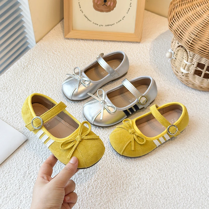 2025, frühling Casual Kinder Schuhe Strass Mode Weibliche Schuhe Ballett Flache Rutschen Damen Außerhalb Sandalen Schuhe