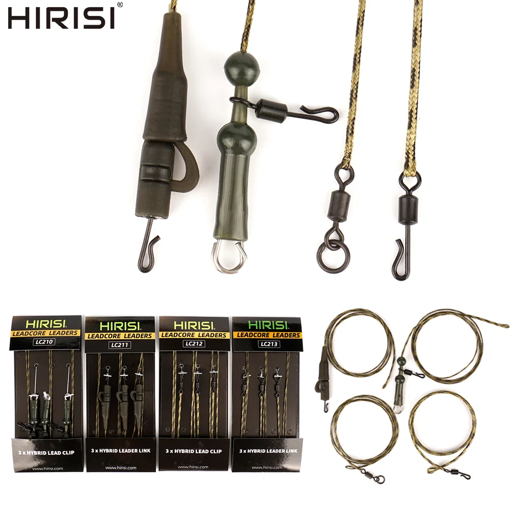 Hirisi 3 Pz 45lb Linea Nucleo di Piombo Intrecciato PreAmato Elicottero Chod Hair Rig Clip di Piombo Connettore Girevole Terminale di Pesca Alla Carpa Attrezzatura