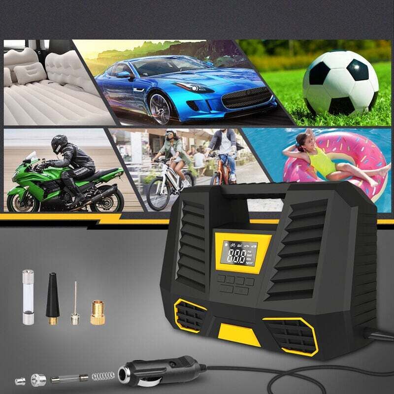 Compressore D'Aria Portatile A Batteria, Compressore D'Aria Da 6000 Mah, Gonfiaggio Rapido, Compressore Per Auto Da 12 V, Mini Gonfiatore Per Pneumatici Per Auto Con Luce Led, Pompa Per Pneumatici Per