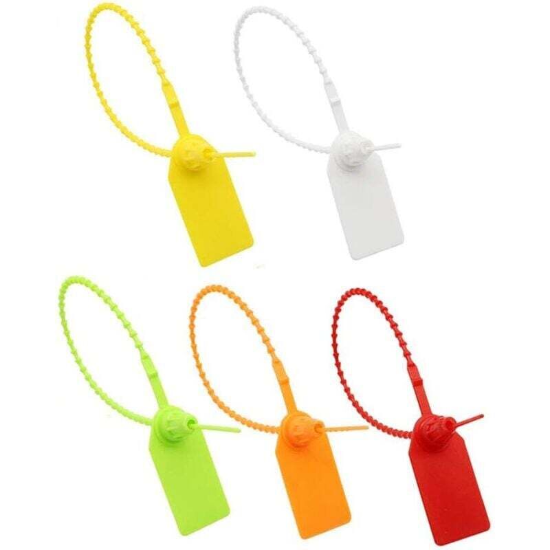 Etichette Per Fascette Stringicavo, 100 Etichette Per Fascette Stringicavo In Plastica, Etichette Autobloccanti Per Il Branding, Per Abbigliamento, Scarpe, Borse, Etichette Per Spedizioni Logistiche (