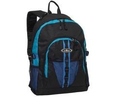 Everest 12.5" Backpack with Dual Mesh Pocket 3045W Color: Royal Blue/Blue/Black