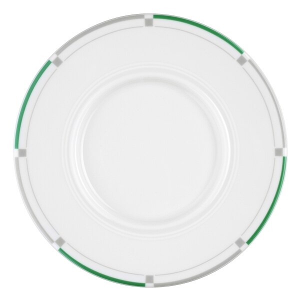 Esmeyer 6 x Seltmann Untere zur Suppentasse 17,5 cm, Form: Vitalis, Dekor: 34281 grün-grau Image