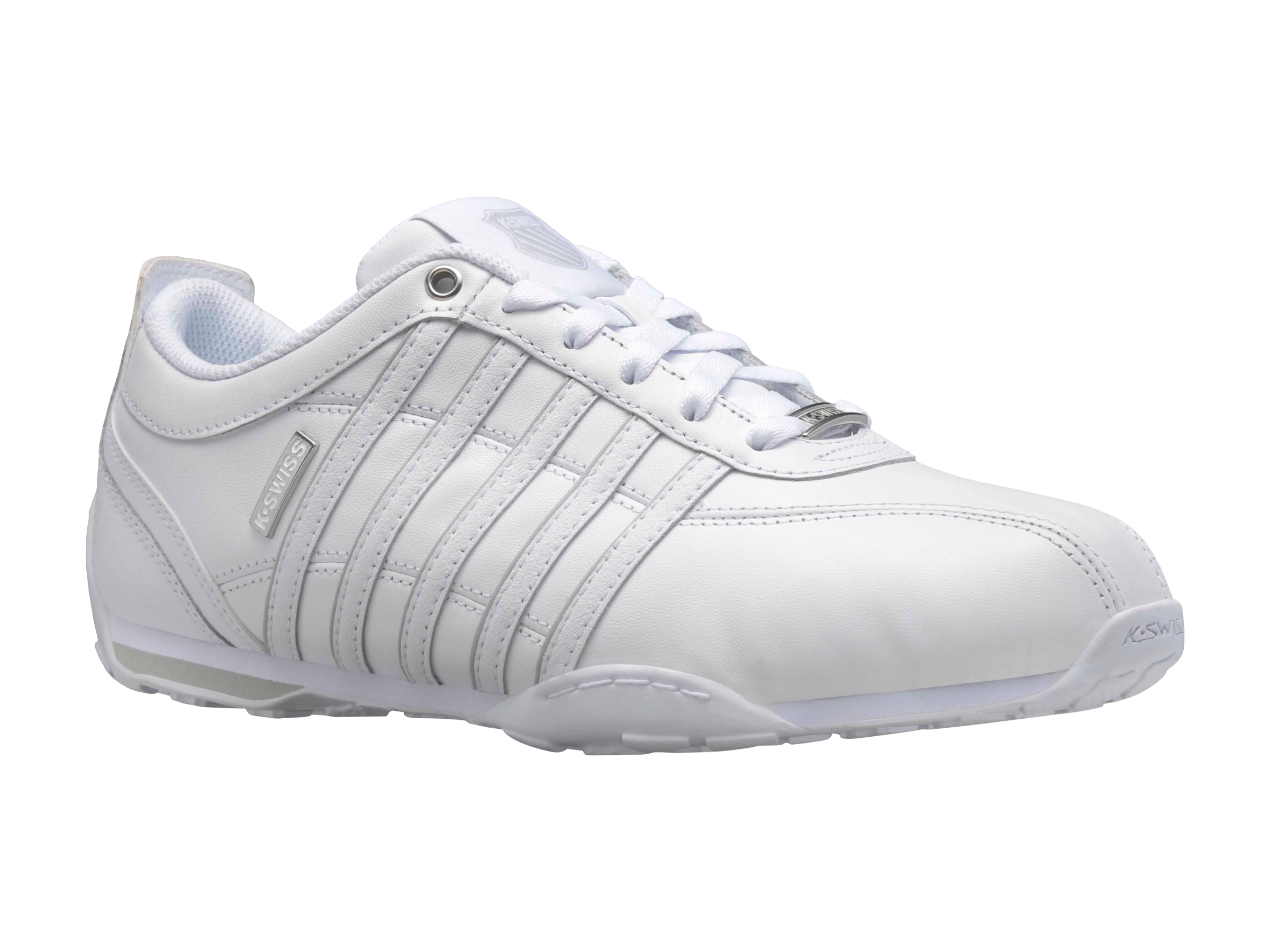 Sneaker K-SWISS "ARVEE 1.5", Herren, Gr. 45, whit, wt, gryvlt, split, Leder, Schuhe Sneaker