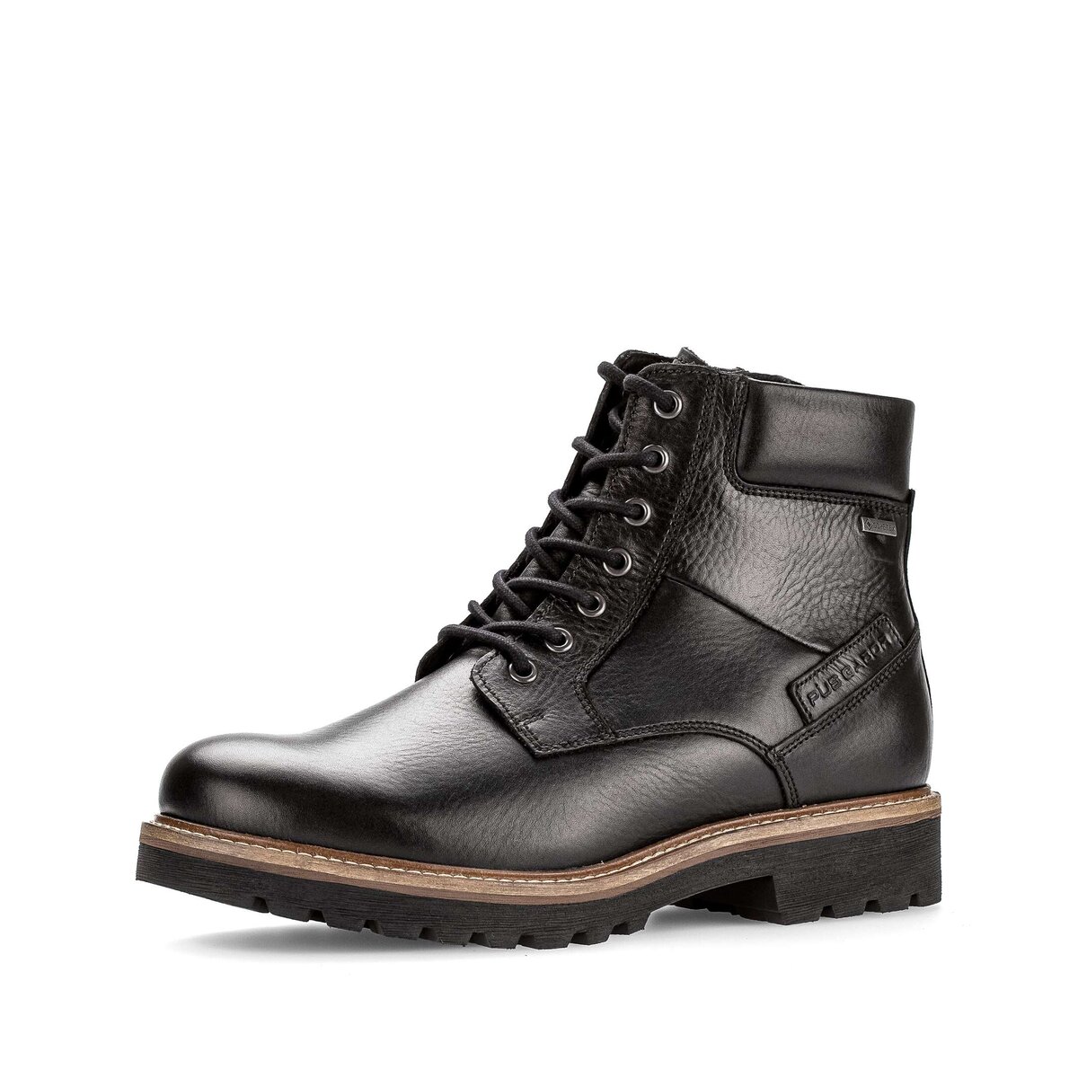 Stiefel GABOR "Gabor Boot Glattleder", Herren, Gr. 46, schwarz, Schuhe Stiefel