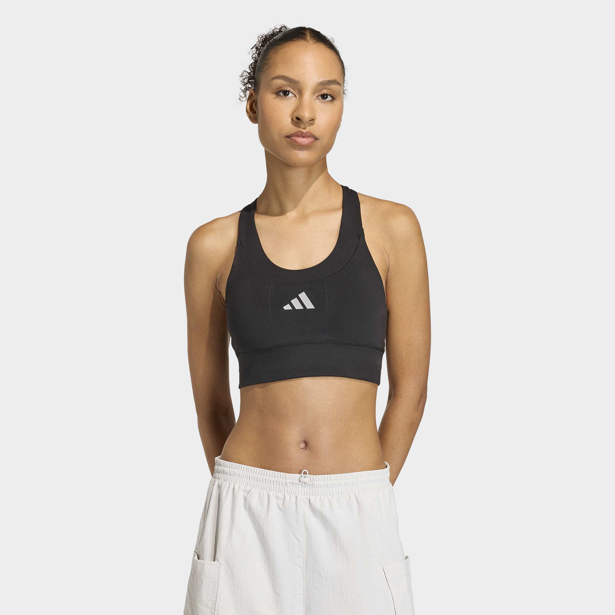 Sport-BH ADIDAS PERFORMANCE "ADI365 PKT BRA", Damen, Gr. S, N-Gr, schwarz, Obermaterial: 85% Polyester, 15% Elasthan, BHs Sport-BH