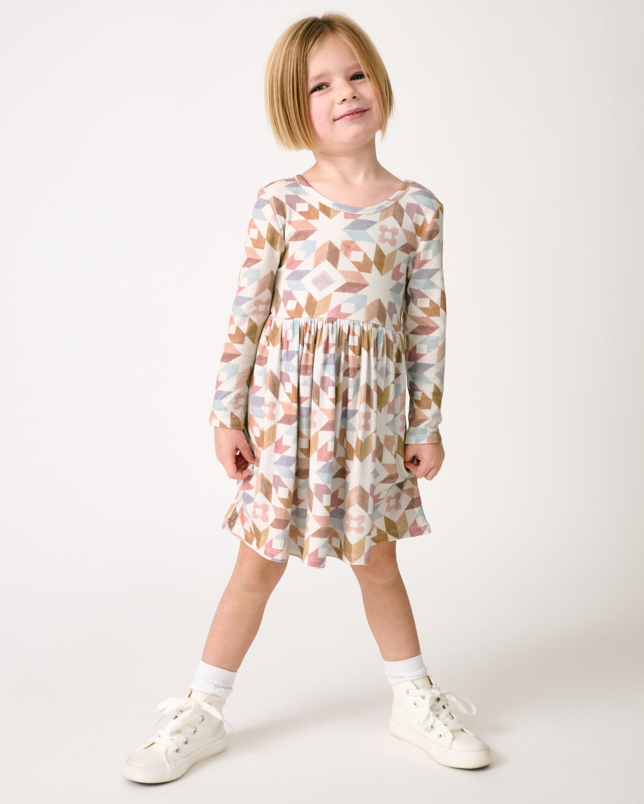 Kaleidoscope Dreams Ribbed Skater Dress - 7