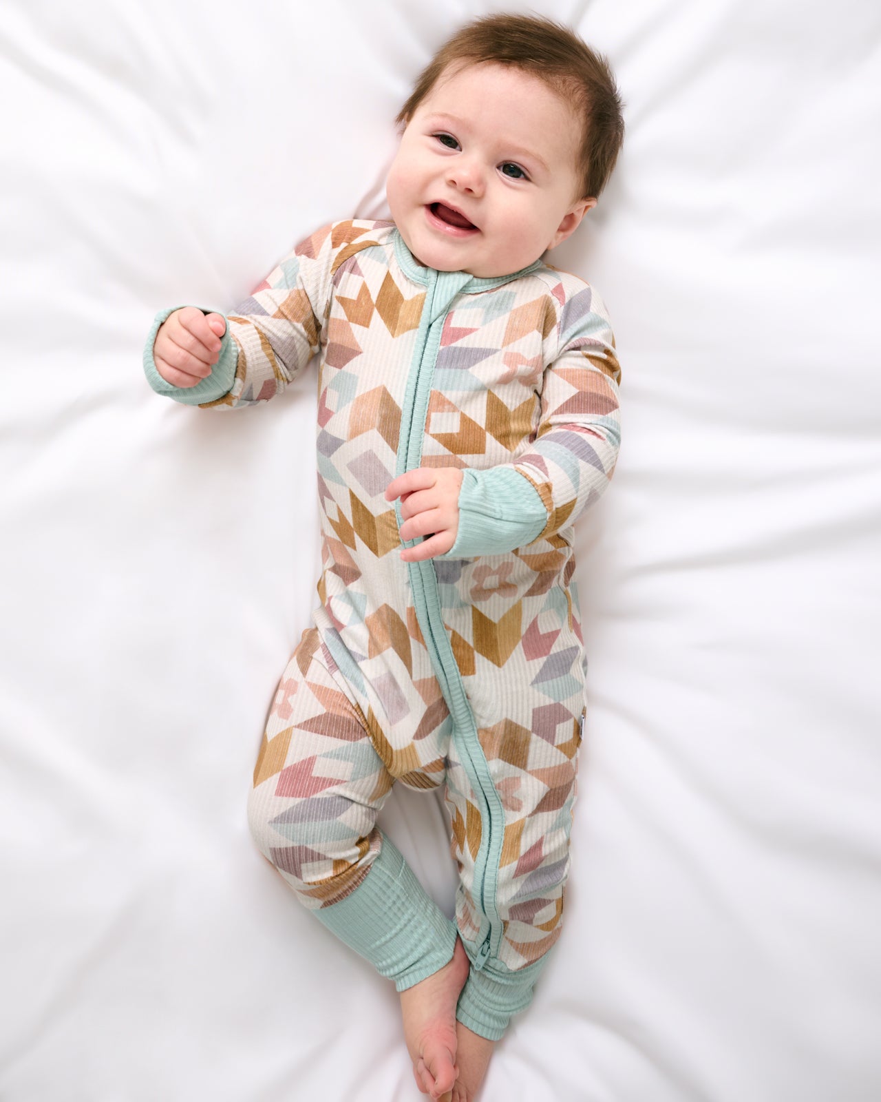 Kaleidoscope Dreams Ribbed Zippy - 6-12 months