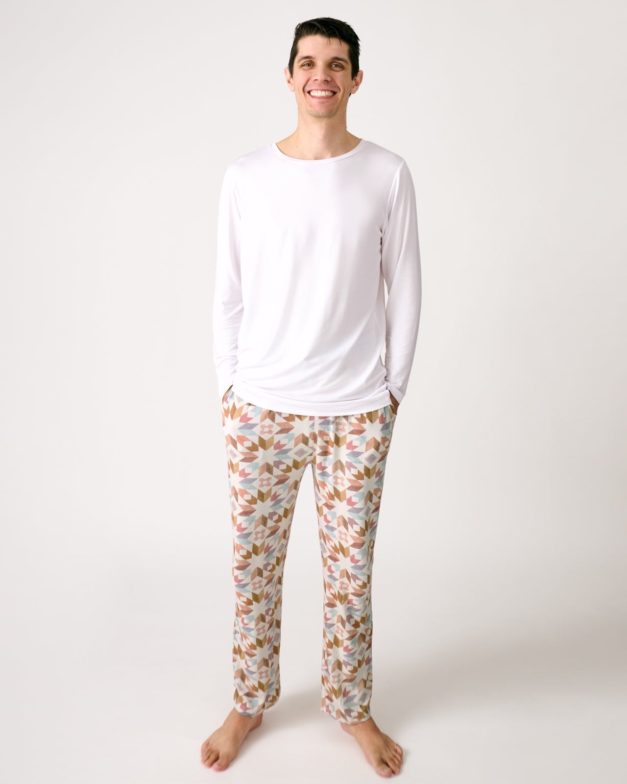 Kaleidoscope Dreams Ribbed Men's Pajama Pants - S