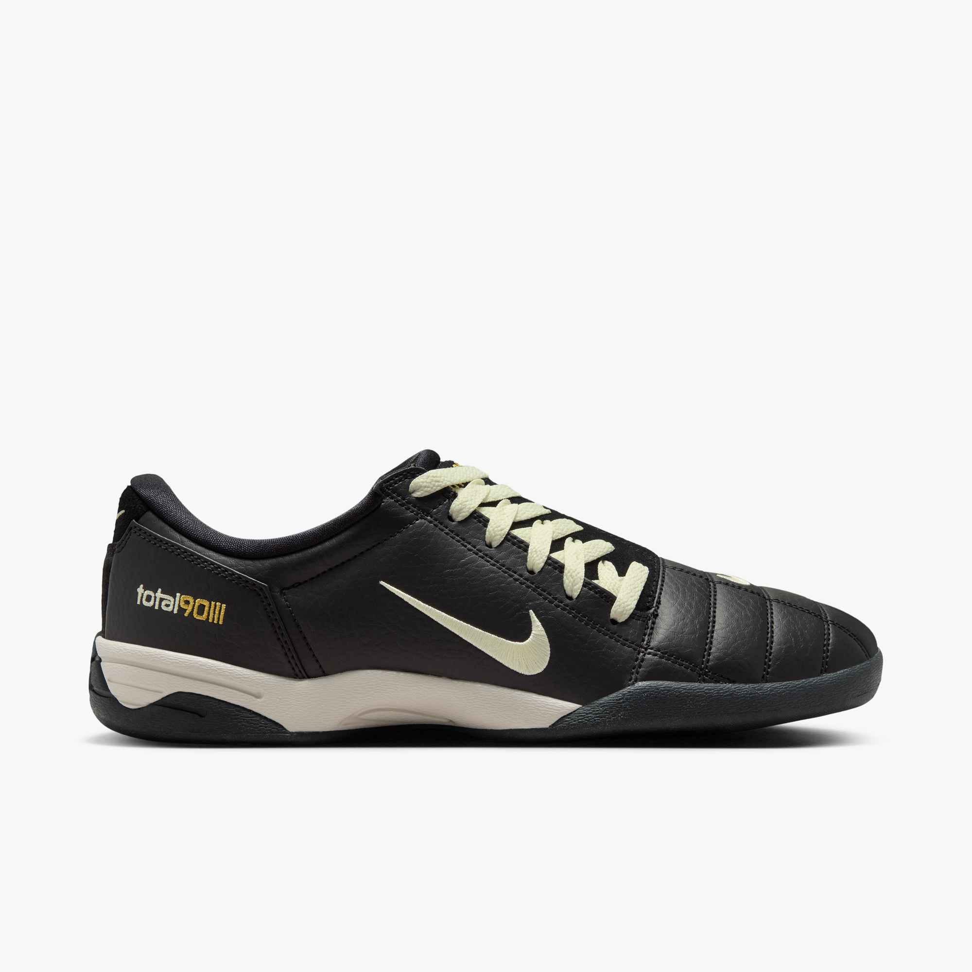 Sneaker NIKE SPORTSWEAR "TOTAL 90", Damen, Gr. 46, schwarz, coconut milk, metallic gold, Leder, Synthetik, Schuhe Sneaker