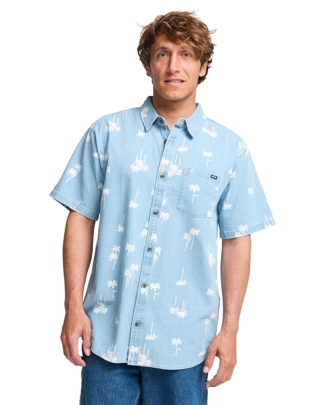 Funktionshemd BILLABONG "Sundays", Herren, Gr. M, US-Größen, corydalis blau, Obermaterial:52% Baumwolle, 48% Lyocell;, Hemden