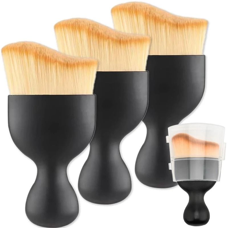 Soft Fur Car Interior Cleaning Brush Dust Detailing Tool With Cover 2 Pcs No Cover