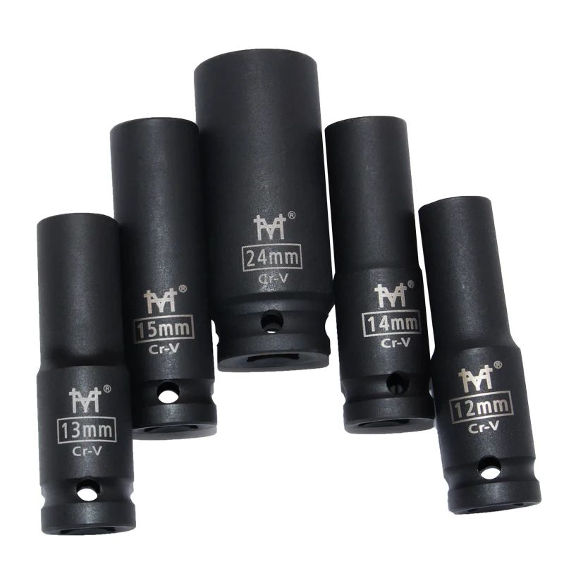 Heavy Duty 1 2" Drive Deep Impact Socket Set (Metric 1038mm) For Air Impact Wrenches 23mm