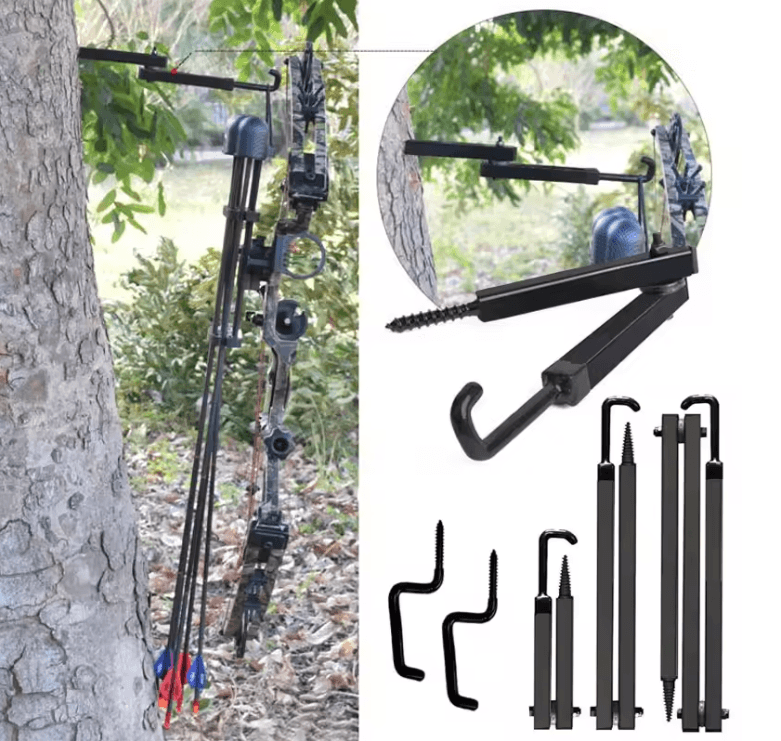 Tree Stand Bow Hanger Folding Bow Holder Hook For Hunting And Archery d