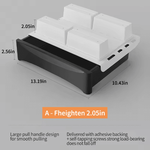 Small Under Desk Storage Cabinet Mobile Pedestal With Hidden Drawer And Cable Management m White