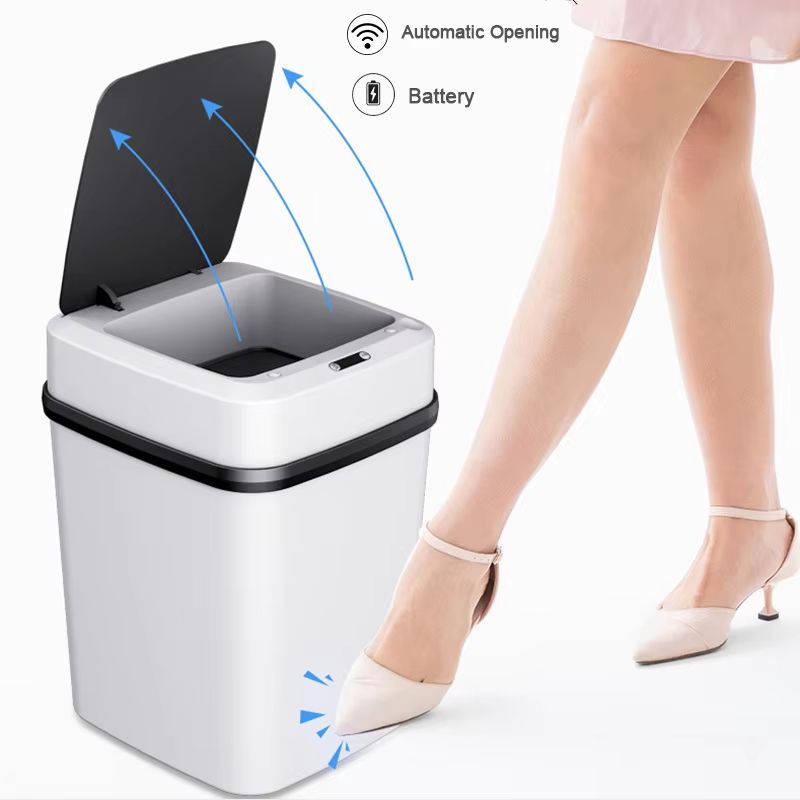 13 15L Automatic Smart Trash Can With Motion Sensor Lid For Kitchen And Bathroom 2 Mode 3.43 Gallons