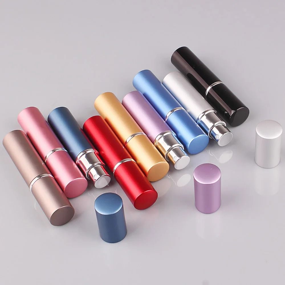 Aluminum Refillable Travel Perfume Atomizer Mini Spray Bottle pink 5 Ml