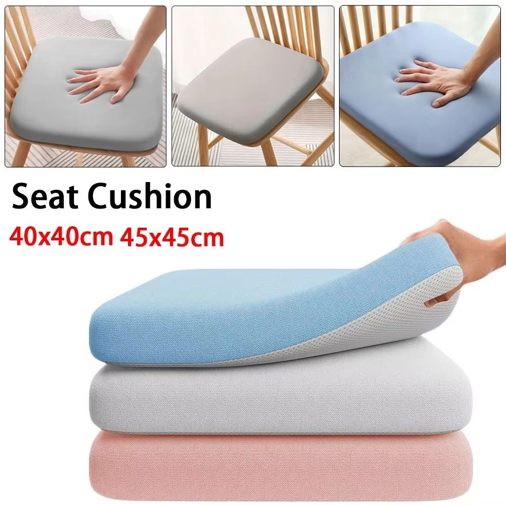 1.57in Thick Memory Foam Seat Cushion Anti Slip Ultra Soft Breathable Chair Pad 15.75x15.75x1.57in brown