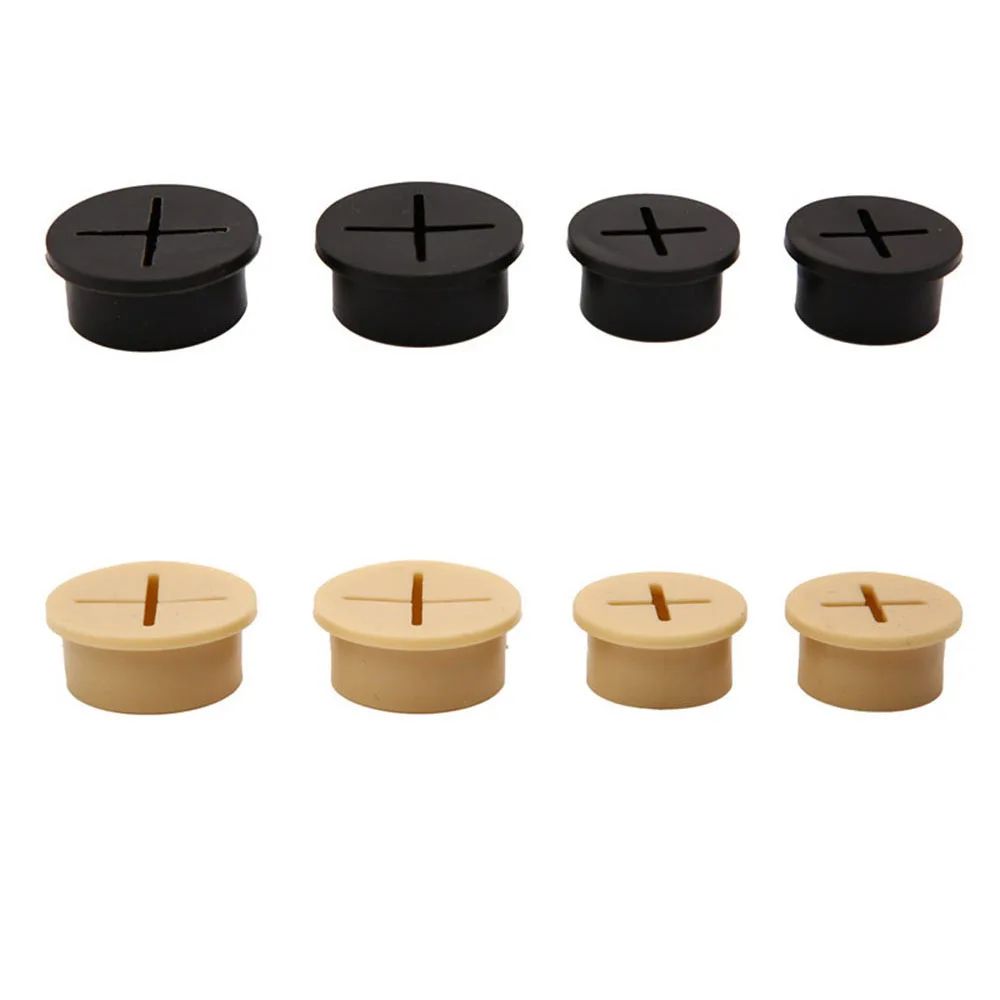 Flexible Silicone Cable Grommet Hole Cover For Desk Table TV Console PC, Tidy Wire Organizer, Dust Proof Rubber Ring white 0.98 In