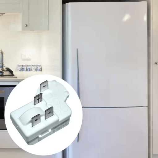 Universal Refrigerator Compressor PTC Starter Relay With Overload Protector Fridge Replacement Part 4 pin Starter