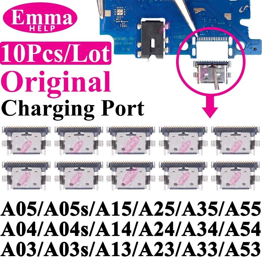 10 Piece Original USB Charging Port Connector Set For Samsung Galaxy A Series a05s A057