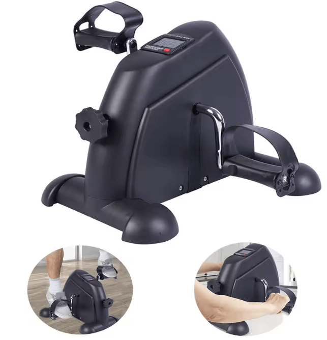 Portable Under Desk Pedal Exerciser Mini Exercise Bike With LCD Screen For Leg And Arm Training Portable Under Desk Pedal Exerciser Mini Exercise Bike With LCD Screen For Leg And Arm Training