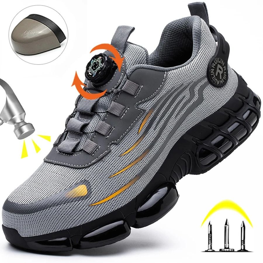 Indestructible Steel Toe Protective Safety Shoes 678 black 9.5