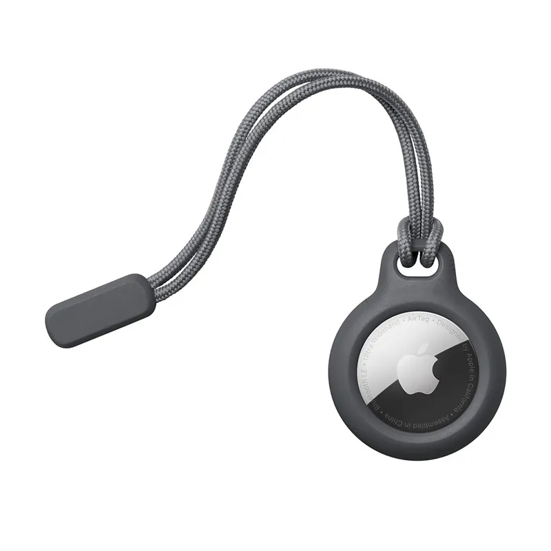 For Air Tags Tracking Device Cover, Anti Loss Dog Tracker Locator, Liquid Silicone Key Chain For Apple Air Tag Case, blue