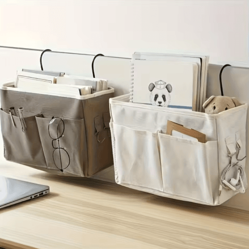 Minimalist Bedhead Storage Rack And Wall Mounted Bedside Basket white