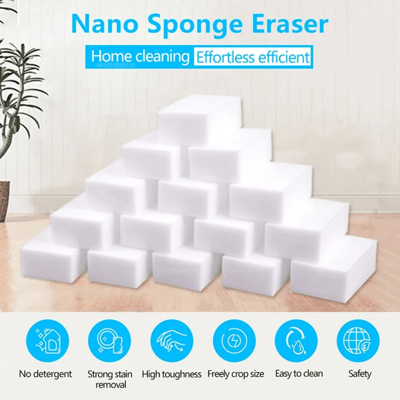 Magic Melamine Sponge Eraser For Kitchen And Bathroom Cleaning 50pcs